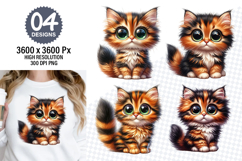 Cute Cat Clipart Designs, Cat Lover Sublimation PNG Product Image 1