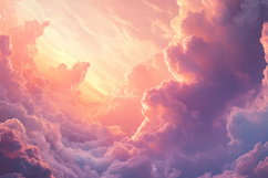 Pink and Orange Clouds Background Wallpaper Product Image 1