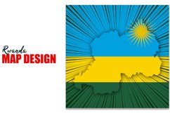 Rwanda Independence Day Map Design Product Image 1