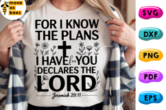 For I Know The Plans I Have For You Declares The Lord Svg Product Image 1