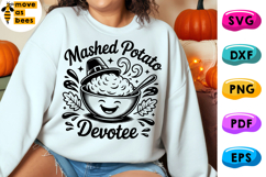 Mashed Potato Devotee Svg, Png, Thanksgiving Shirt Svg Product Image 1