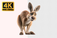 Kangaroo With Large Eyes Transparent PNG Product Image 1