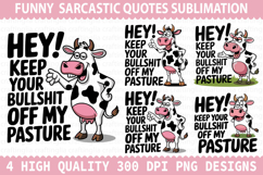Funny Cow Sublimation - Sarcastic Quotes PNG Design Product Image 1