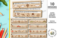 Reading Rulers Bundle Laser Cut. Wooden Kids Ruler SVG Product Image 1