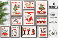 Funny Christmas Wall Arts Bundle Lasercut. Christmas SVG Product Image 1