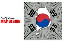 South Korea National Day Map Design Product Image 1