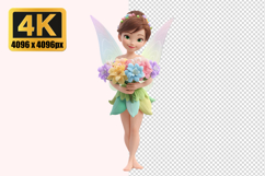 Fairy with Flowers Transparent PNG Product Image 1