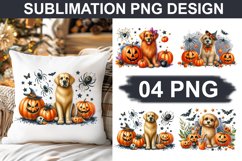 Halloween Dog - Pillow Sublimation PNG Design Product Image 1