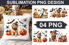 Halloween Dog - Pillow Sublimation PNG Design Product Image 1