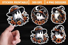 Halloween Ghost Sticker Printable | High Quality 300 Dpi Product Image 1