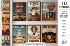 3D Wild West Signs Bundle Laser Cut. Wall Decor SVG Product Image 1