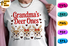 Grandma's Deer Ones Svg,Png, Christmas Shirt Grandkids Names Product Image 1