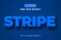 3d blue stripe text effect Product Image 1