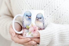 Watercolor Birds Floral Mug Wrap Sublimation Product Image 3