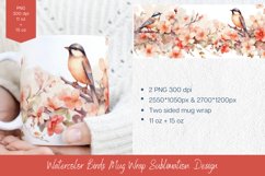 Watercolor Secret Garden Floral Mug Wrap Sublimation Product Image 1