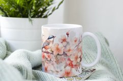 Watercolor Secret Garden Floral Mug Wrap Sublimation Product Image 3