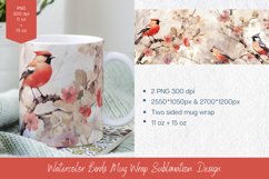 Watercolor Secret Garden Floral Mug Wrap Sublimation Product Image 1