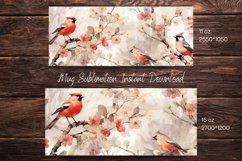 Watercolor Secret Garden Floral Mug Wrap Sublimation Product Image 2