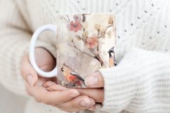 Watercolor Secret Garden Floral Mug Wrap Sublimation Product Image 3
