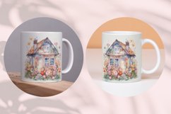 Watercolor Floral House Wrap Sublimation Design Product Image 3