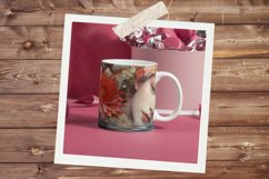 Watercolor Floral Beautiful Woman Mug Wrap Sublimation Desig Product Image 2