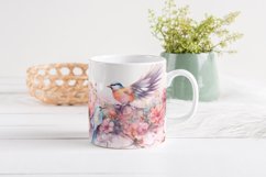 Watercolor Secret Garden Floral Mug Wrap Sublimation Product Image 3