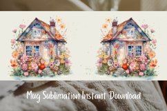 Watercolor Floral House Wrap Sublimation Design Product Image 2