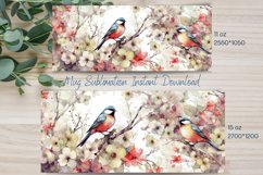 Watercolor Secret Garden Floral Mug Wrap Sublimation Product Image 2