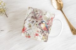 Watercolor Secret Garden Floral Mug Wrap Sublimation Product Image 3