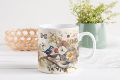 Watercolor Secret Garden Floral Mug Wrap Sublimation Product Image 3