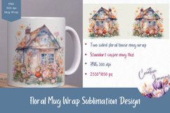 Watercolor Floral House Wrap Sublimation Design Product Image 1