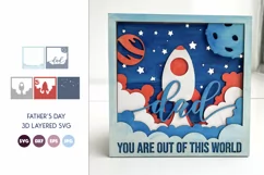 You Are Out of this World Father's Day 3d Layered Papercut Product Image 1
