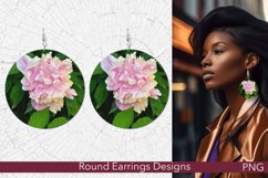 Peony Flower Round Earrings | Floral Designs Product Image 1