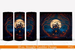Spooky Halloween Tumbler Wrap | Haunted Castle | 20 oz Product Image 1