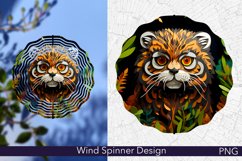 Manul Wind Spinner | Paper Cut Effect | 3D Wild Cat Design Product Image 1