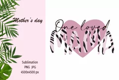 Mother's Day sublimation design png - One Loved Mama Product Image 1