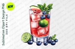 Watercolor Illustration Of Refreshing Summer Clipart Product Image 1