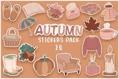 Autumn stickers pack, fall stickers bundle PNG Product Image 1