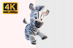 Cute Baby Zebra Transparent PNG Product Image 1