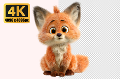 Cute Cartoon Fox Transparent PNG Product Image 1