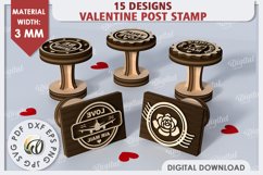 3D Valentine Stamps Laser Cut Bundle. Valentine Signs SVG Product Image 1