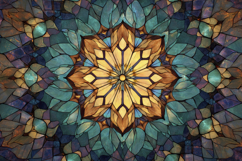 Intricate Stained Glass Pattern Background Wallpaper Product Image 1