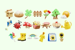 Cute 3D Spring Elements Product Image 2