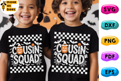 Halloween Cousin Squad Svg, Png,Checker Kids Halloween Shirt Product Image 1