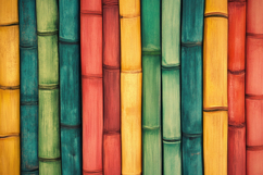 Colorful Bamboo Wood Background Wallpaper Product Image 1
