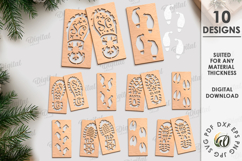 Christmas Footsteps Bundle Laser Cut. Christmas SVG Product Image 1