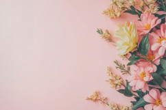 Pink Flowers Background Wallpaper Product Image 1