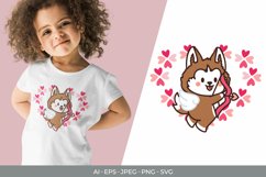 Cupid Dog, Cute Animal Valentine's Day Design Product Image 1