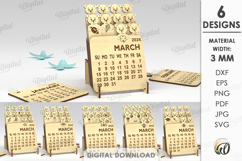 3D Calendars 2026 Bundle Laser Cut. Layered Calendar SVG Product Image 1