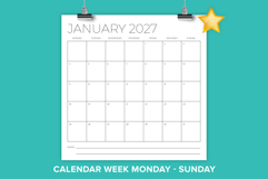 2027 Square MON-SUN 12x12 Calendar Product Image 1
